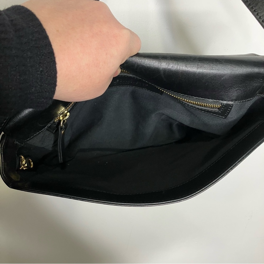 Leo Et Violette made in Italy black leather crossbody bag medium size‎ - Picture 9 of 13